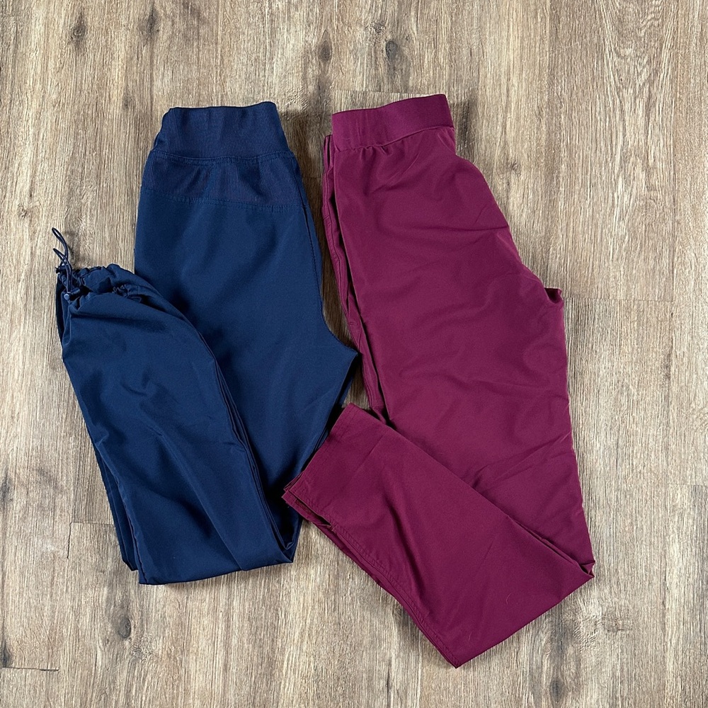 Navy and Burgundy Scrub Bottoms Bundle